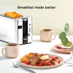 Chefman 2-Slice Digital Pop-Up Toaster, Stainless Steel, Bagel Sized Slots, Removable Crumb Tray