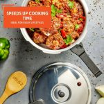 Imusa 4.2Qt Stovetop Aluminum Pressure Cooker with Safety Regulator