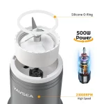 VAVSEA Portable Blender, Personal Blender for Shakes and Smoothies, BPA-Free 20oz Mini Blender with Travel Lids for Home Kitchen, Office and Sports, 500W