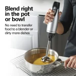 Hamilton Beach 4-in-1 Electric Immersion Hand Blender with Blending Wand, Whisk, and 3 Cup Food Chopping Bowl, Silver, 59765