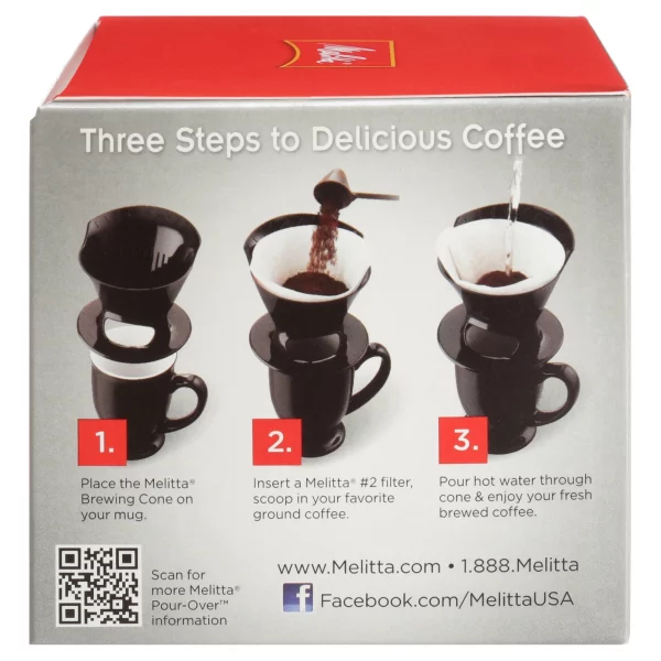 Melitta Pour-Over Filter Cone Coffeemaker - Black