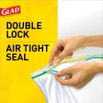 Glad Zipper Food Storage Freezer Bags, Gallon Size, 20 Count