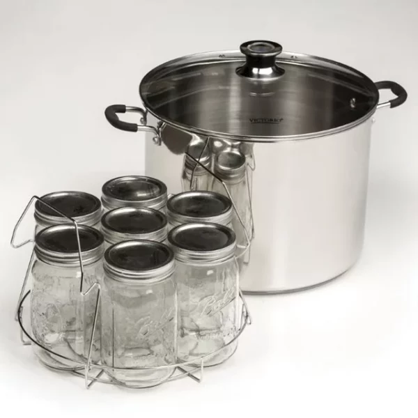 Kitchen Crop VKP Brands Canner, Holds 7 Quart Jars, 20 Quart Liquid Capacity, Silver