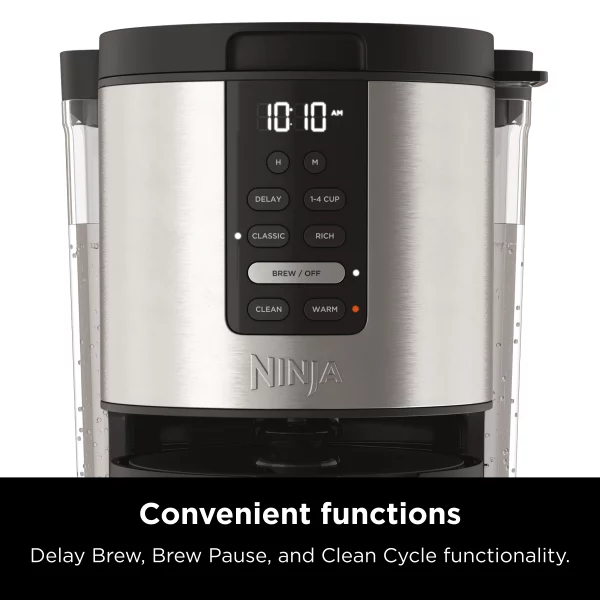 Ninja DCM200 Programmable XL 14-Cup Coffee Maker, 14-Cup Glass Carafe, Permanent Filter, Stainless Steel