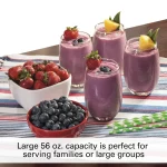 Hamilton Beach Smoothie Blender, 56 oz. Jar, 10 Speeds, New, Black, 50190F