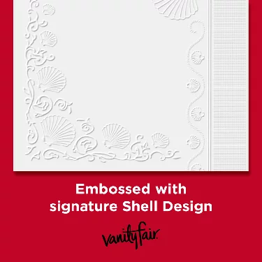 Vanity Fair Everyday Disposable Paper Napkins, White, 660 Count