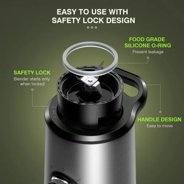 HadinEEon 300-Watt Electric Blender, 3-Speed Portable Blender for Shakes and Smoothies, with 20oz & 10oz Cups