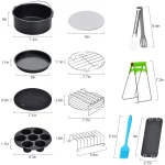 Lychee 12-Piece Air Fryer Accessory Set 3.8QT - 5.8QT
