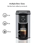 SIFENE Single Serve Coffee Maker, 3 in 1 Coffee Machine, Personal K-Pod Capsule Brewer for Ground Coffee & Loose Leaf Tea, 50oz Removable Water Reservoir, Black