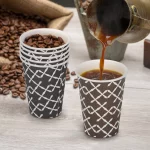 Paper Cups, Disposable Paper Coffee Cups with Lids for Hot Coffee, 12 oz, 100 Count