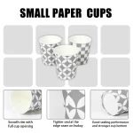 Lamosi Disposable Paper Cups Mouthwash Cups Espresso Cups Gray, 5 oz, 300 Count