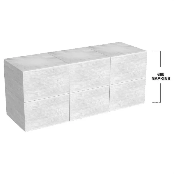 Vanity Fair Everyday Disposable Paper Napkins, White, 660 Count