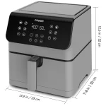 COSORI Pro II 5.8-Quart Smart Air Fryer, 12-in-1, Walmart Exclusive Bonus, Voice Control, Light Gray