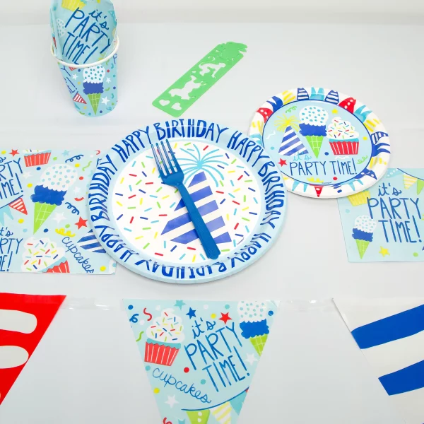 Way to Celebrate! Electric Blue Plastic Forks, 24ct