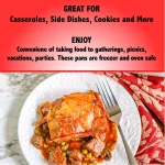 Mainstays Large Aluminum Foil Takeout Pans with Folded Lids 2 Count