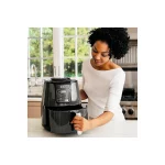 Ninja Air Fryer, 1550-Watt Programmable Base for Air Frying, Roasting, Reheating & Dehydrating with 4-Quart Ceramic Coated Basket