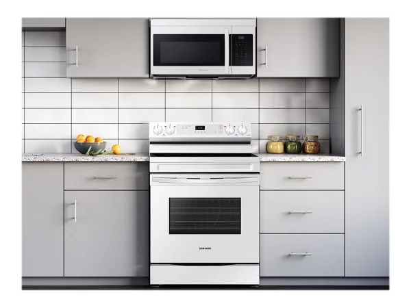 Samsung ME16A4021AW - Microwave oven - over-range - 1.6 cu. ft - 1000 W - white with built-in exhaust system