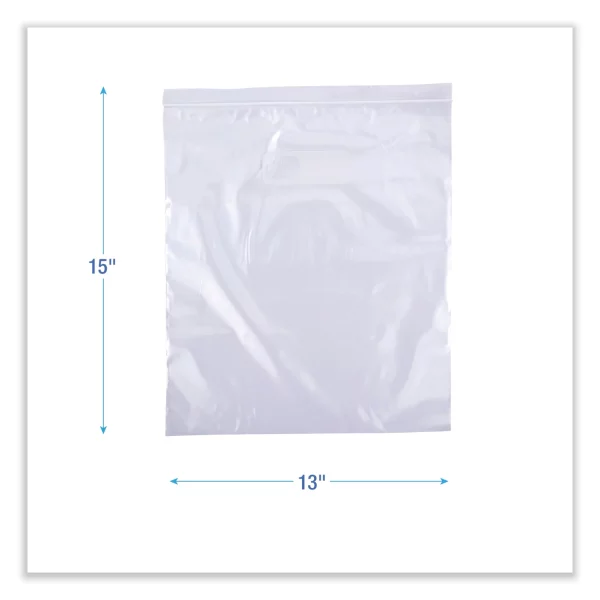 Boardwalk Reclosable Food Storage Bags, 2 gal, 1.75 mil, 13" x 15", Clear, 100/Box