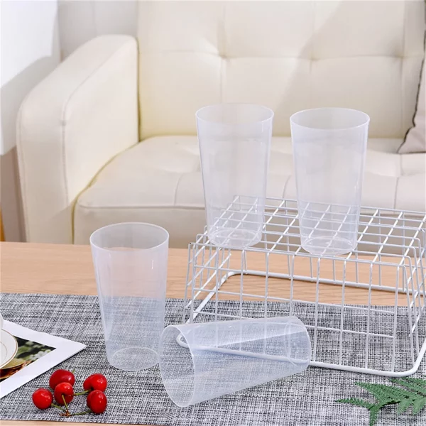 Casewin Plastic Glasses 530ml Stackable Set of 12, Dishwasher Safe Tumblers Cups Plastic Drinking Glasses, Water Juice Cocktail Glasses Camping Portable Cups Picnics BBQ’s Parties (Clear-12 Pack)