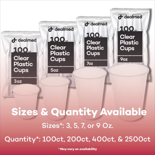 Dealmed Disposable Plastic Cups – 100% Recyclable Cups, Ideal for Doctor's Offices, School Nurse's, Hospitals, at Home and More (Case of 2500, 3 oz.)