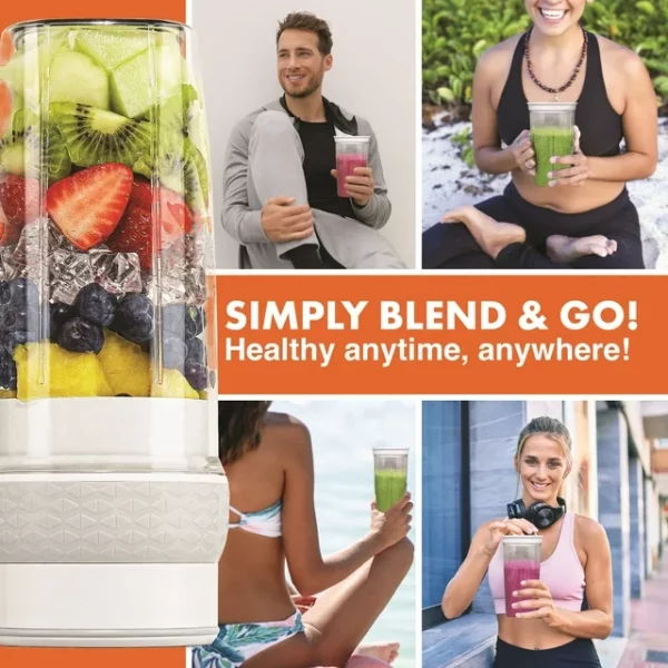 Bionic Blade Blender Portable Blender Powerful Cordless Blender with Travel Bottle New 6 Pieces