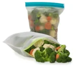 Joie Reusable Freezer Bags, Assorted Pack of 4, Double Zip Closure to Seal in Freshness