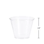 Solo Disposable Plastic Cups, Clear, 9oz, 50 Count