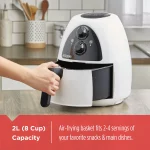 BLACK+DECKER Purifry 2-Liter Air Fryer, White, HF100WD