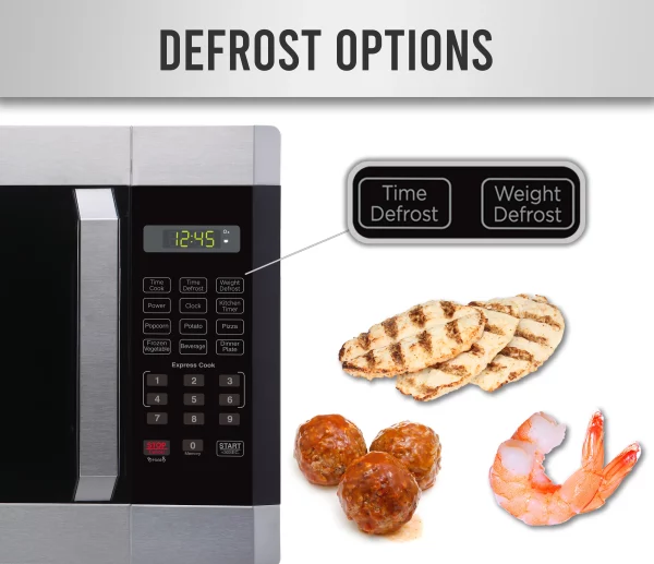 Farberware 1.6 Cu. ft. Microwave Oven, Brushed Stainless Steel, FMO16AHTBKC