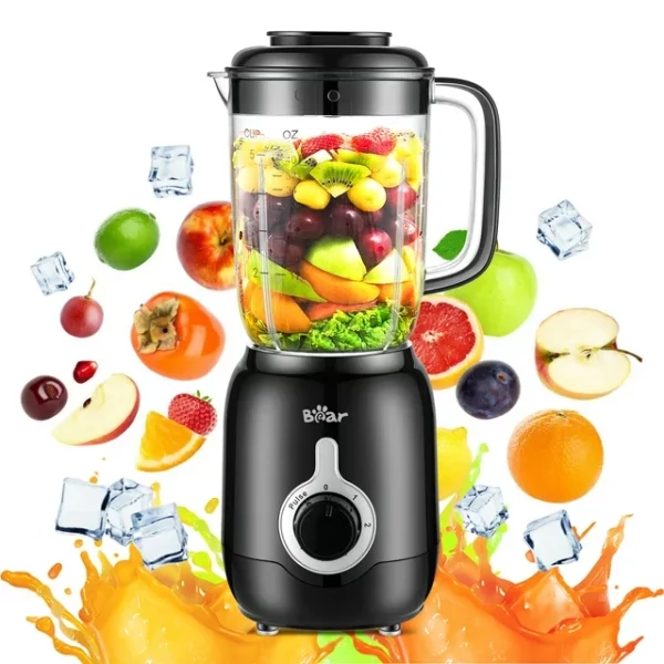 Bear 700W Professional Countertop Blender for Shakes and Smoothies with 40oz Blender Cup
