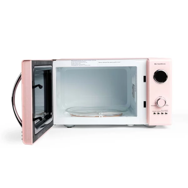 Nostalgia Retro 0.9 cu. ft. 800-Watt Countertop Microwave, Pink, New