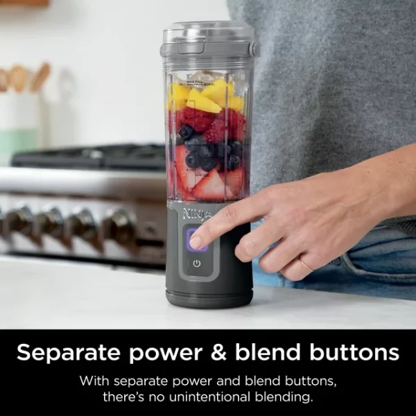 Ninja Blast 16 oz. Personal Portable Blender with Leak Proof Lid and Easy Sip Spout, Perfect for Smoothies, Black, BC100BK