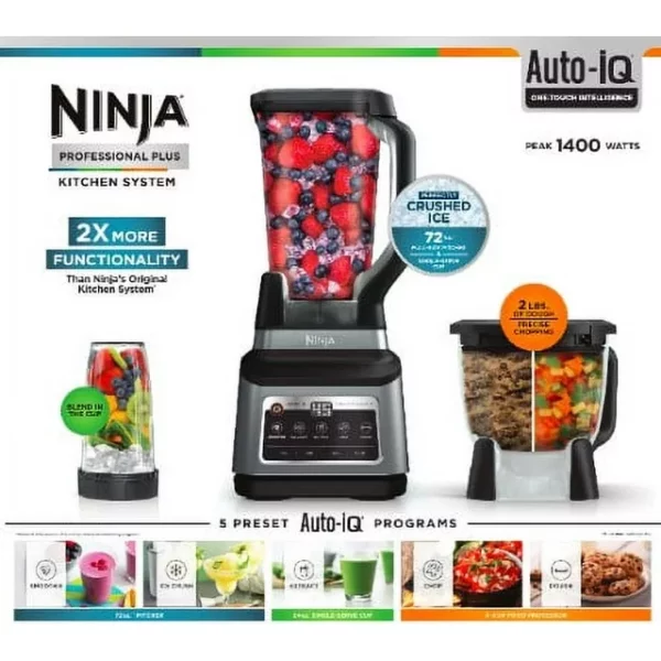 Ninja® Professional Plus Kitchen System with Auto-iQ® and 72 oz.* Total Crushing® Blender Pitcher , BN800