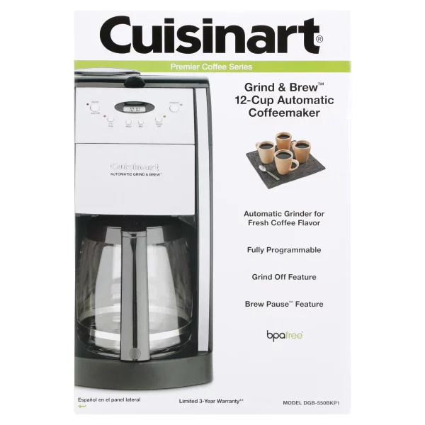 Cuisinart Grind & Brew™ 12 Cup Automatic Coffeemaker, Silver