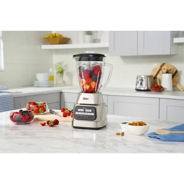 Oster One-Touch Blender with Auto-Programs and 6-Cup Boroclass Glass Jar