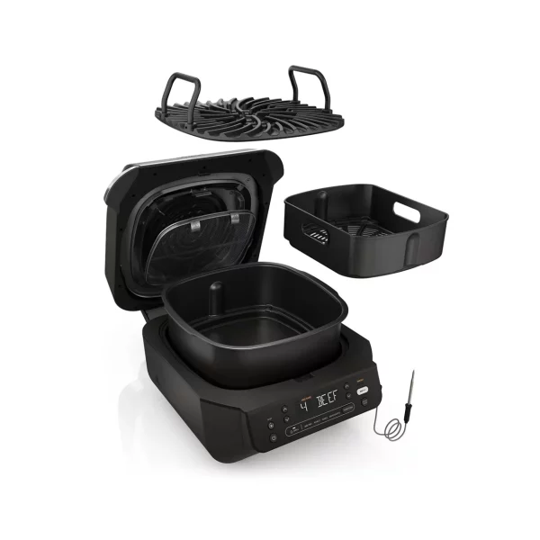 Ninja Foodi Smart 5-in-1 Indoor Grill & Air Fryer with Built in Thermometer