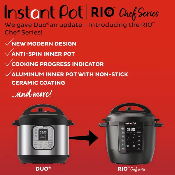 Instant Pot RIO Chef Series 6 Qt Pressure Cooker and Multi-Cooker
