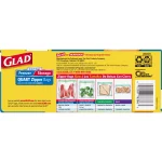 Glad Zipper Food & Freezer Storage Quart Bags, 46 Count