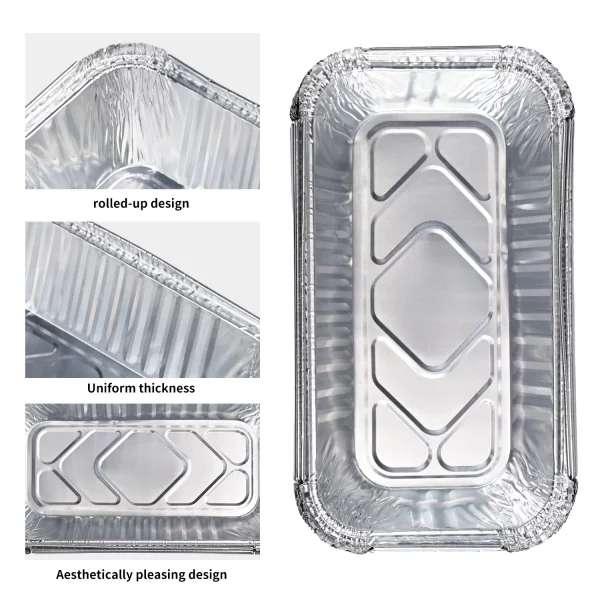 Aluminum Loaf Pans with Lids, FOUKUS 8x4 Lunch Containers with Lids, Bread Tins for Takeaway, Baking, Frozen & Food Storage(30 Pack)