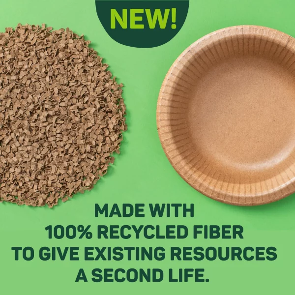 EcoSmart by Dixie Disposable Paper Bowls, Brown, 20 Ounce, 25 Count