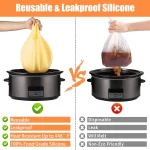 Kyoffiie Slow Cooker Liners fit 6-8 Quart Oval Slow Cooker Leakproof Dishwasher Safe Cooking Liner for Kitchen Supplies
