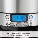 Hamilton Beach Brew Station 12 Cup Programmable Coffee Maker, Removable Reservoir, Stainless Steel, 47950
