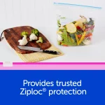 Ziploc® Brand Slider Freezer Bags with Power Shield Technology, Quart, 34 Count
