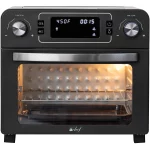 Deco Chef 24 QT Black Countertop Toaster Oven with built-in Air Fryer and included Accessories