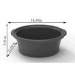 Mainstays 6 Quart Oval Slow Cooker, Stainless Steel Finish, Glass Lid, Model # MS54100112168S