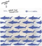 Lunchskins Recyclable & Sealable Food Storage Sandwich Bags Shark, 50 count