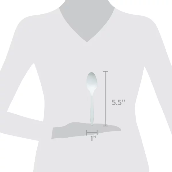 Genuine Joe Medium-Weight Cutlery Plastic Spoons, 1000 Pack, GJO20002