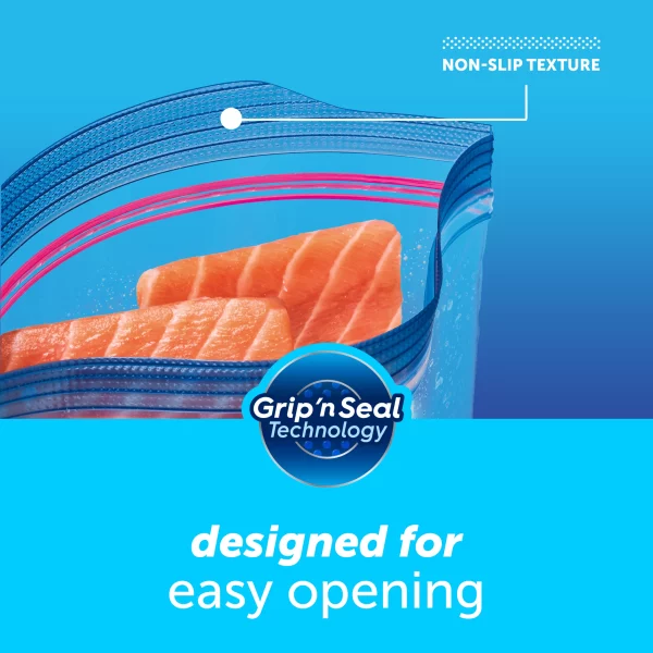 Ziploc Freezer Pint Bag, Grip 'n Seal Technology, Reusable, 20 Count