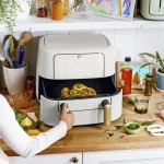 Beautiful 9QT TriZone Air Fryer, White Icing by Drew Barrymore