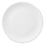 Great Value Uncoated, Microwave Safe, Disposable Paper Plates, 9", White, 100 Count